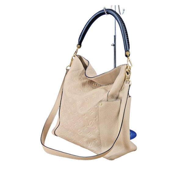 LOUIS VUITTON Bagatelle Empreinte Leather Dune Hobo Tote Shoulder Beige XL - Picture 5 of 16